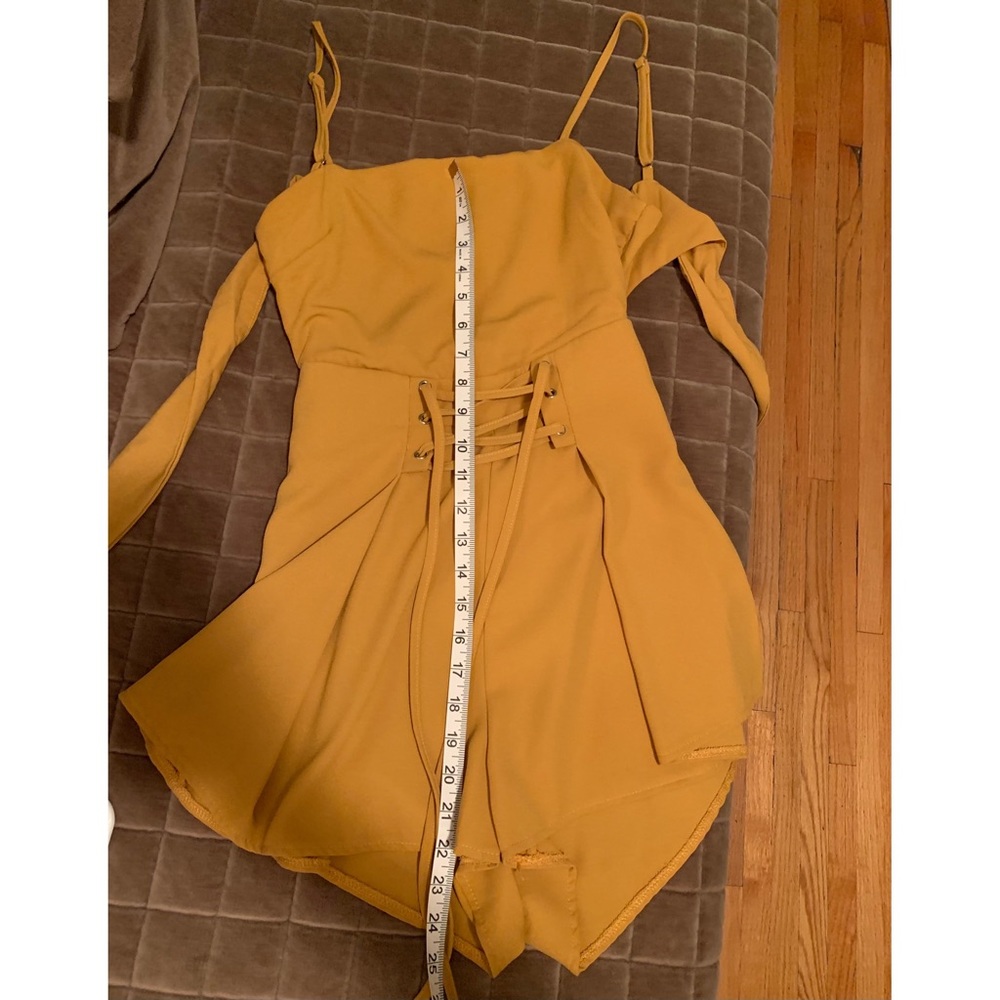 $10 Bundle - Hello Molly Mustard Criss Cross Romper - Going Out